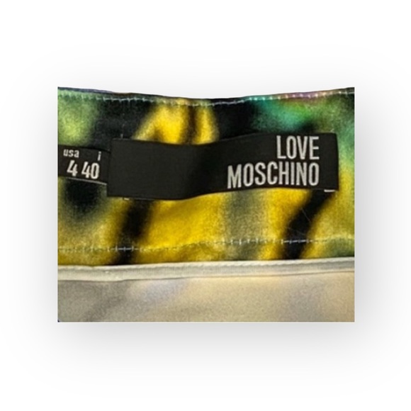new Love Moschino ❤︎ Time Warp Psychedelic Tie Dye Print Mini Skirt ❤︎ Size 4 - Picture 12 of 17